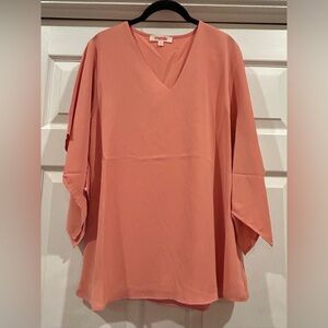 Mazik Coral V-Neck Tunic Top